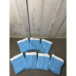 Hanes Womens Medium Boyshorts Underwear Blue & White Cotton Panties Pack of 7